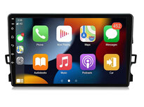 Navigatie radio Toyota Auris 2007-2012, Android, Apple Carplay, 9 inch scherm, GPS, Wifi, Mirror link, Bluetooth