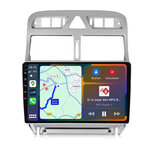 Android navigatie radio met Apple Carplay &amp; Android Auto Draadloos &amp; Bekabeld Peugeot 307