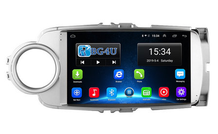 Navigatie radio Toyota Yaris vanaf 2011, Android, Apple Carplay, 9 inch scherm, GPS, Wifi, Mirror link, Bluetooth