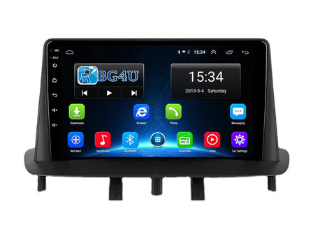 Navigatie radio Renault Megane type 3 2008-2014, Android, Apple Carplay, 9 inch scherm, GPS, Wifi, Bluetooth