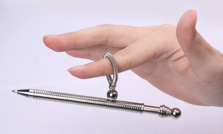 Fidget Pen Anti-Stress Balpen - Fidget Toy - Magnetische Anti Stress Pen - Zilver