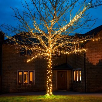 Solar LED Lichtsnoer Twinkle voor Buiten - Lichtslinger op Zonne Energie - IP44 Warm Wit - Buitenverlichting Tuinlampen