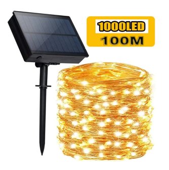 Solar LED Lichtsnoer Twinkle voor Buiten - Lichtslinger op Zonne Energie - IP44 Warm Wit - Buitenverlichting Tuinlampen