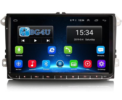 Navigatie radio VW Volkswagen Golf Touran Polo Passat, Android OS, Apple Carplay, 9 inch scherm, Canbus, GPS, Wifi, Mirror link