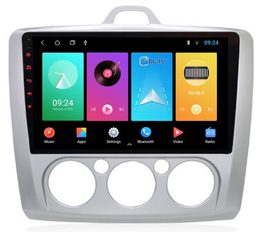 Navigatie radio Ford Focus, Android OS, Apple Carplay, 9 inch scherm, GPS, Wifi, Mirror link, DAB+, Bluetooth, Canbus