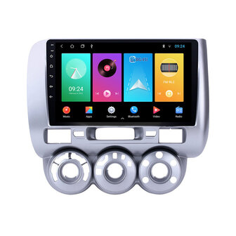 Navigatie radio Honda Jazz 2002-2008, Android OS, Apple Carplay, 9 inch scherm, GPS, Wifi, Mirror link, Bluetooth