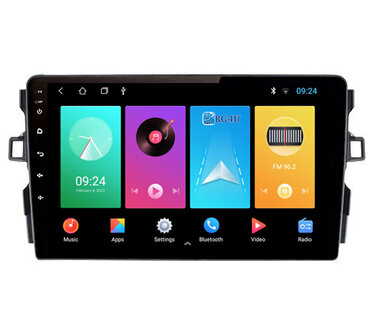 Navigatie radio Toyota Auris 2007-2012, Android, Apple Carplay, 9 inch scherm, GPS, Wifi, Mirror link, Bluetooth