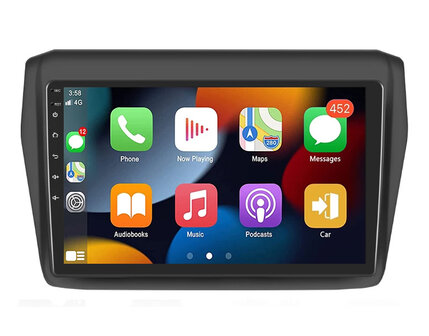 Android navigatie radio geschikt voor Suzuki Swift 2017+, Android OS, Apple Carplay, WiFi, bluetooth