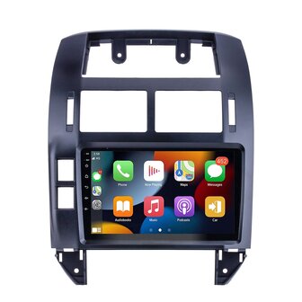 Android navigatie radio geschikt voor VW Volkswagen Polo 9n, Android OS, Apple Carplay, WiFi, bluetooth