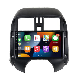 Navigatie radio Nissan Micra 2014-2017, Android, Apple Carplay, 9 inch scherm, GPS, Wifi, Bluetooth