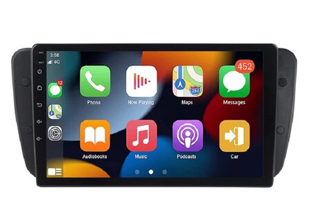 Navigatie radio Seat Ibiza 6J 2009-2013, Android, Apple Carplay, 9 inch scherm, GPS, Wifi, Mirror link, Bluetooth