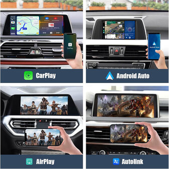 BMW Draadloze Apple Carplay &amp; Android Auto module BMW CIC Systeem | BMW Interface Navigatie uitbreiding CIC Systeem Draadloos | Behoud origineel scherm en functies