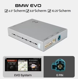 BMW Draadloze Apple Carplay &amp; Android Auto module BMW EVO Systeem | BMW Interface Navigatie uitbreiding EVO Systeem Draadloos | Behoud origineel scherm en functies