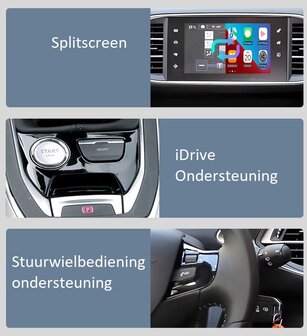 Peugeot Citro&euml;n Draadloze Apple Carplay &amp; Android Auto module PSA SMEG &amp; MRN Systeem | PSA Peugeot Citro&euml;n Interface Navigatie uitbreiding SMEG MRN Systeem Draadloos | Behoud origineel scherm en functies