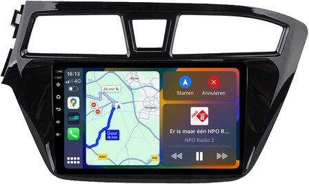 Android navigatie radio Hyundai i20 2014-2018 Apple Carplay Android Auto