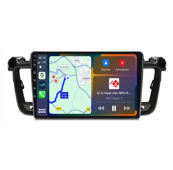 Android navigatie radio Peugeot 508 en 508 SW 2011-2018 Apple Carplay Android Auto
