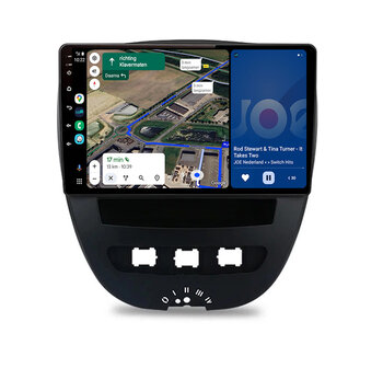 Android navigatie radio Citroen C1 Peugeot 107 Toyota Aygo tot 2014 Apple Carplay Android Auto