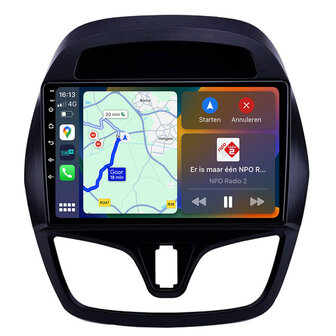 Android navigatie radio met Apple Carplay &amp; Android Auto Draadloos &amp; Bekabeld Chevrolet Spark