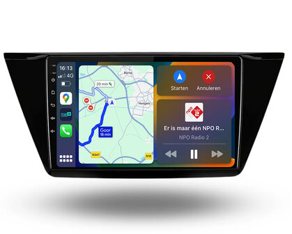 Android navigatie radio met Apple Carplay &amp; Android Auto Draadloos &amp; Bekabeld VW Touran 2