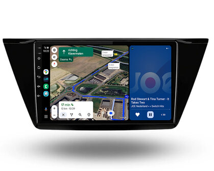 Android navigatie radio met Apple Carplay &amp; Android Auto Draadloos &amp; Bekabeld VW Touran 2
