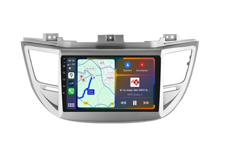 Android navigatie radio met Apple Carplay &amp; Android Auto Draadloos &amp; Bekabeld Hyundai IX35 Tucson