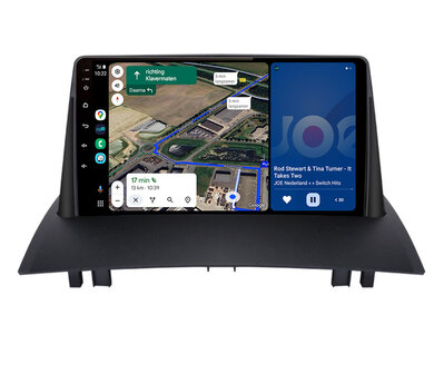 Android navigatie radio met Apple Carplay &amp; Android Auto Draadloos &amp; Bekabeld Renault Megane 2