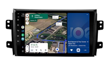 Android Navigatie Radio met Apple Carplay &amp; Android Auto Draadloos &amp; Bekabeld Suzuki SX4 Fiat Sedici 2005-2014