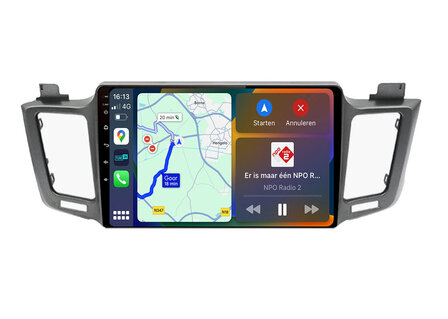 Android navigatie radio met Apple Carplay &amp; Android Auto Draadloos &amp; Bekabeld Toyota RAV4