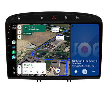 Android navigatie radio met Apple Carplay &amp; Android Auto Draadloos &amp; Bekabeld Peugeot 308