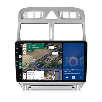 Android navigatie radio met Apple Carplay &amp; Android Auto Draadloos &amp; Bekabeld Peugeot 307