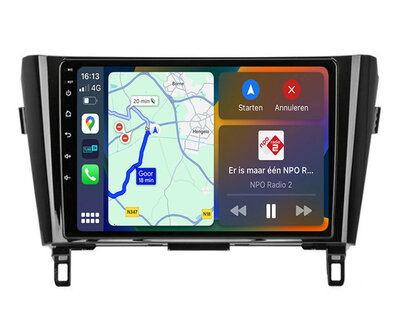 Android navigatie radio met Apple Carplay &amp; Android Auto Draadloos &amp; Bekabeld Nissan Qashqai X-Trail