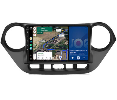 Android navigatie radio met Apple Carplay &amp; Android Auto Draadloos &amp; Bekabeld Hyundai I10
