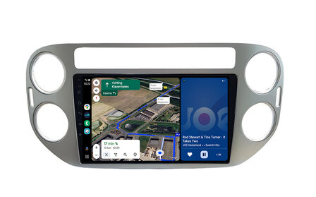 Android navigatie radio met Apple Carplay &amp; Android Auto Draadloos &amp; Bekabeld VW Tiguan