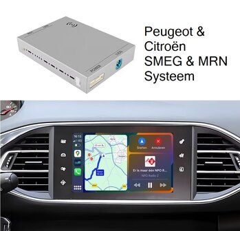 Peugeot Citroen Draadloze Apple Carplay &amp; Android Auto module PSA SMEG &amp; MRN Systeem