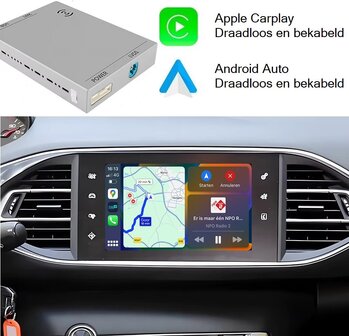 Peugeot Citroen Draadloze Apple Carplay &amp; Android Auto module PSA SMEG &amp; MRN Systeem