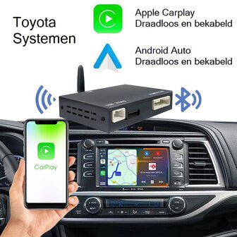 Toyota Apple Carplay Box Android Auto Module - Draadloze Interface uitbreiding Entune 2.0 en Touch 2 Systeem - Integratie met O