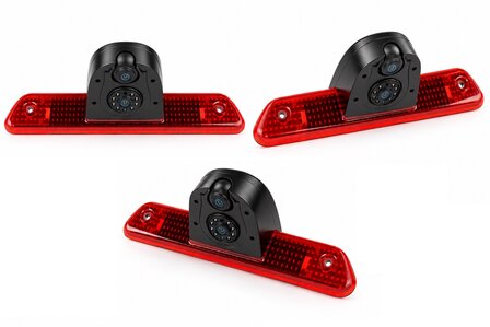 Dubbele Achteruitrijcamera Peugeot Expert / Citro&euml;n Jumper / Toyota ProAce 2007-2016 - 3e Derde Remlicht HD Camera Dual 