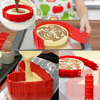 Magic Snake Cake Vorm | Flexibele Siliconen Bakvorm Multifunctioneel | Bak Vorm in verschillende Stylen | Cake Vorm 4 stuks 