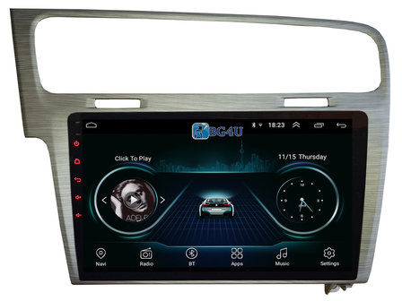 Navigatie radio VW Volkswagen Golf 7, Android, Apple Carplay, 10.1 inch scherm, Canbus, GPS, Wifi, Mirror link, OBD2, Bluetooth, 3G/4G, zilverkleurig