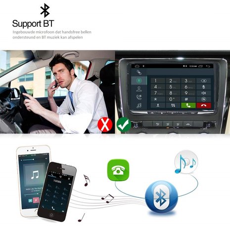 Dubbel Din Navigatie radio universeel Android OS, Apple Carplay, 7 inch full touchscreen GPS Wifi Mirror link OBD2 Bluetooth 3G/4G | Merk BG4U