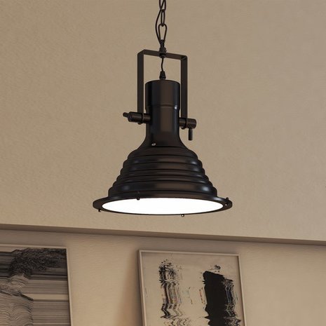 waar dan ook geleider Stralend Stoere Robuuste Vintage Industriële Hanglamp | Retro Metalen Bar Cafe Style  Hang Lamp | Inclusief Edison Filament Lichtbron | Kleur Zwart -  Bestgadgets4u