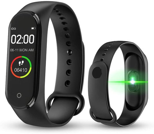 Concreet Plakken Wegenbouwproces Fitness Activity Tracker met Hartslagmeter en Bloeddrukmeter | M4 Fitness  Activity Tracker Smart Watch met OLED Kleurendisplay - Bestgadgets4u