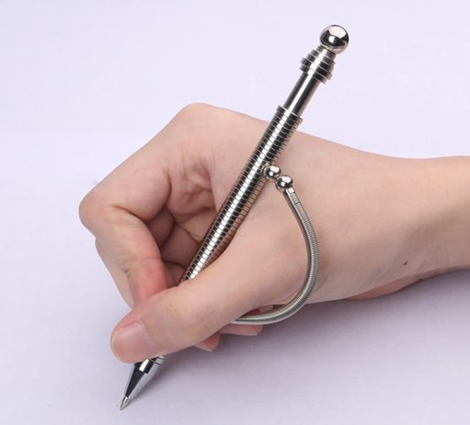 Fidget Pen Anti-Stress Balpen - Fidget Toy - Magnetische Anti Stress Pen - Zilver