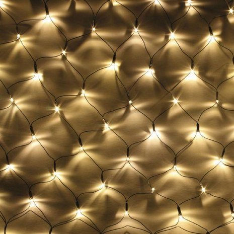 LED Gordijn Verlichting Netvorm - Kerstverlichting Gordijn - LED Binnen en Buiten Verlichting Waterdicht - Incl Afstandsbediening - Warm Wit 