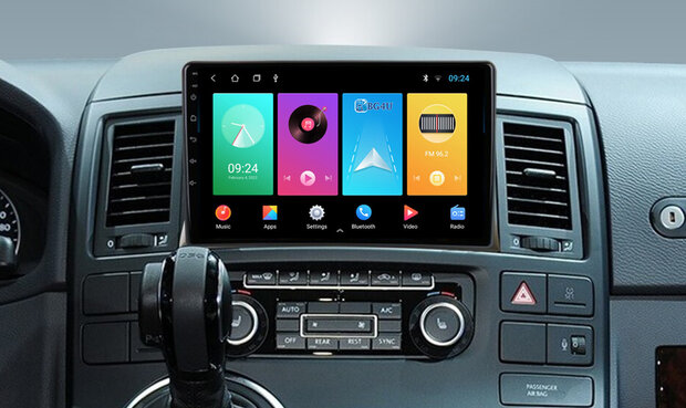 Document Cerebrum Vooroordeel Navigatie radio VW Volkswagen T5 Transporter, Android, Apple Carplay, 9  inch scherm, GPS, Wifi, Bluetooth - Bestgadgets4u