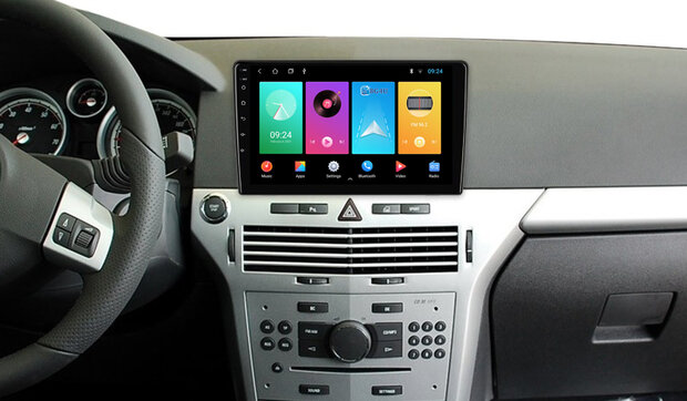 Navigatie radio Opel Astra H 2004-2010, Android OS, Apple Carplay, 9 inch scherm, GPS, Wifi, Bluetooth