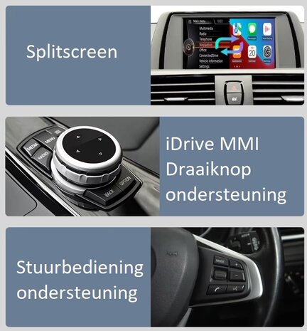 Draadloze Apple Carplay & Android Auto module BMW NBT Systeem | BMW Interface Navigatie uitbreiding NBT Systeem Draadloos | Behoud origineel scherm en functies