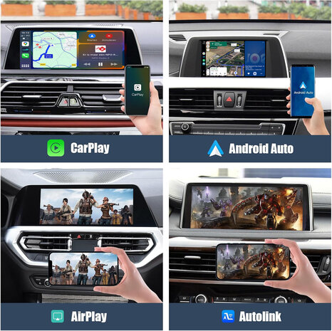 BMW Draadloze Apple Carplay & Android Auto module BMW CIC Systeem | BMW Interface Navigatie uitbreiding CIC Systeem Draadloos | Behoud origineel scherm en functies