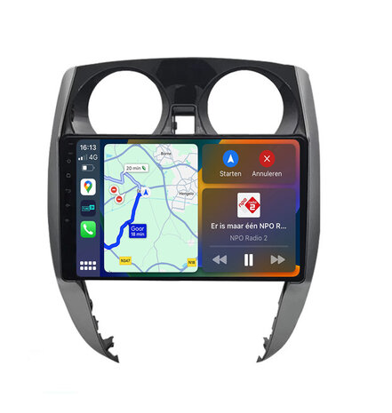 Android navigatie radio Nissan Note 2013-2017 Apple Carplay Android Auto