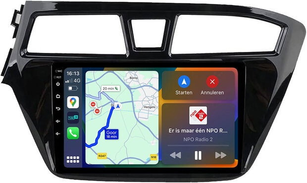 Android navigatie radio Hyundai i20 2014-2018 Apple Carplay Android Auto